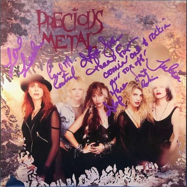 Precious Metal band signed album flat