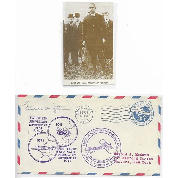 Earl Ovington Signed Cover