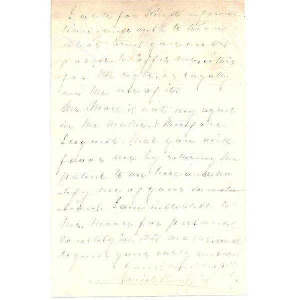 Confederate General Daniel Ruggles Signed Civil War Letter