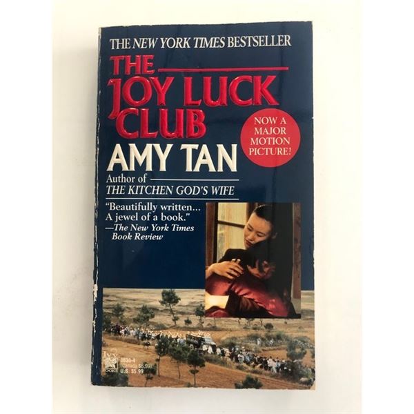 The Joy Luck Club paperback book signed by Amy Tan