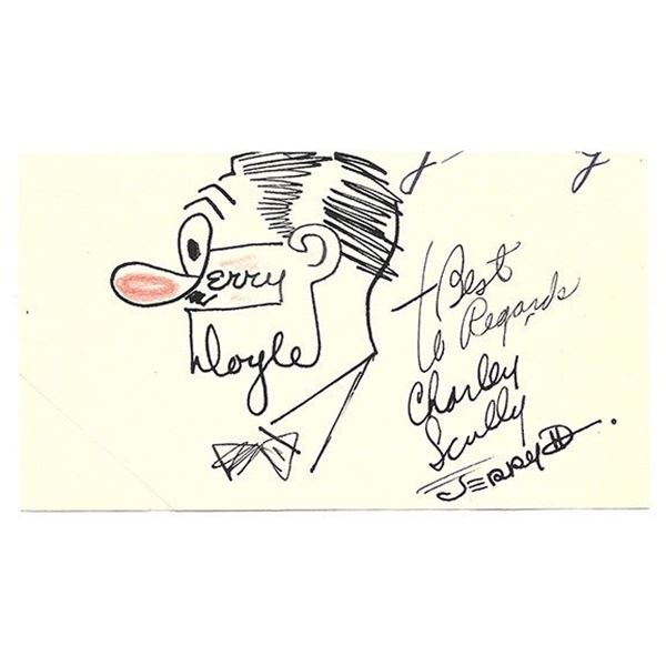 Cartoonist Jerry Doyle signed sketch