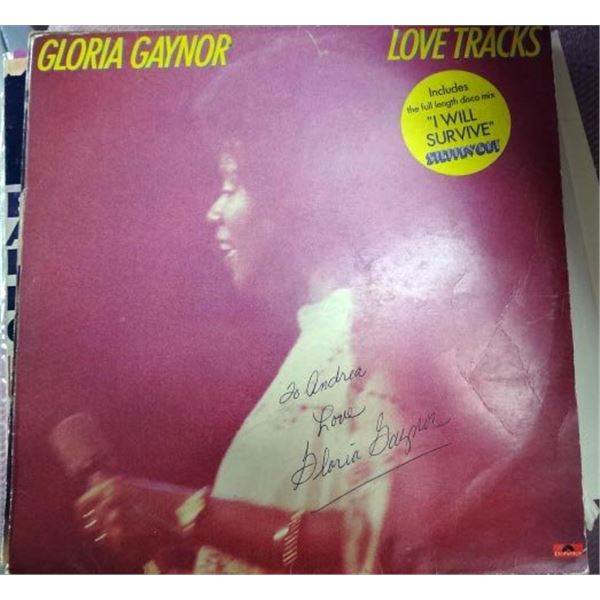Gloria Gaynor Love Tracks signed album