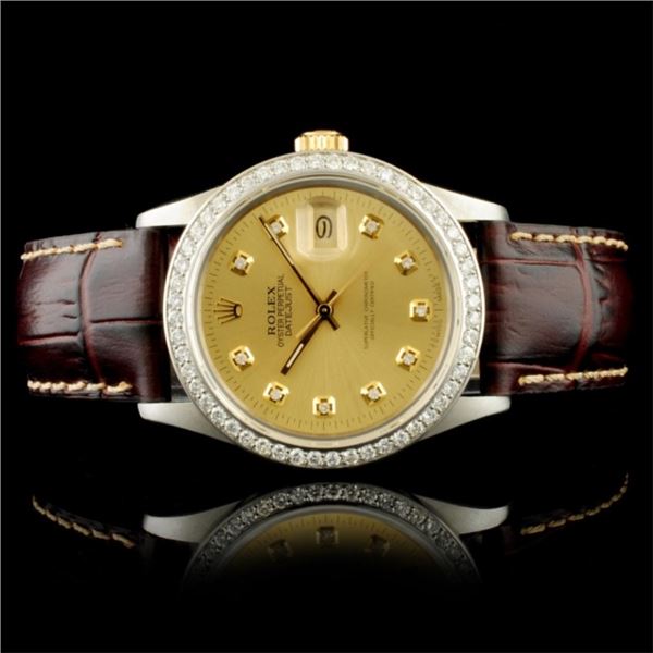 Rolex DateJust YG/SS 1.35ct Diamond 36MM Watch