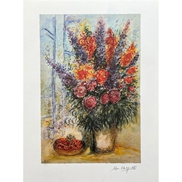 Marc Chagall BOUQUET WITH CHERRIES Offset Lithogra