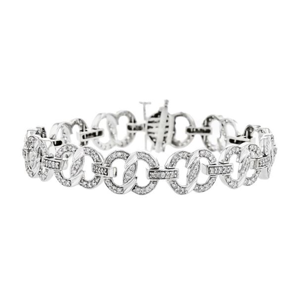 14K White Gold 2.10ctw Diamond "Forever" Bracelet