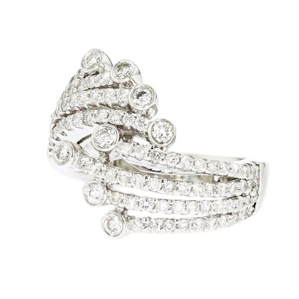 18K White Gold 1.20ctw Diamond Ring
