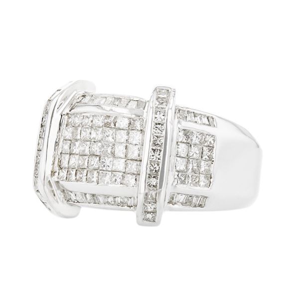 14K White Gold 3.65ctw Diamond Ring