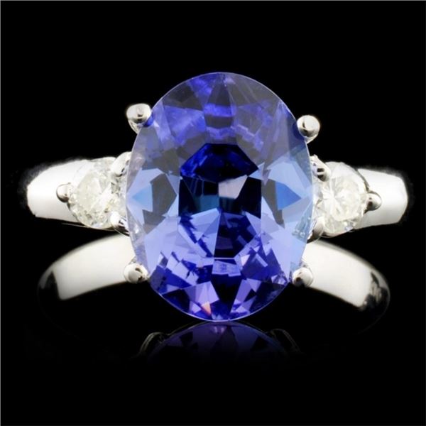 14K Gold 3.00ct Tanzanite & 0.30ctw Diamond Ring