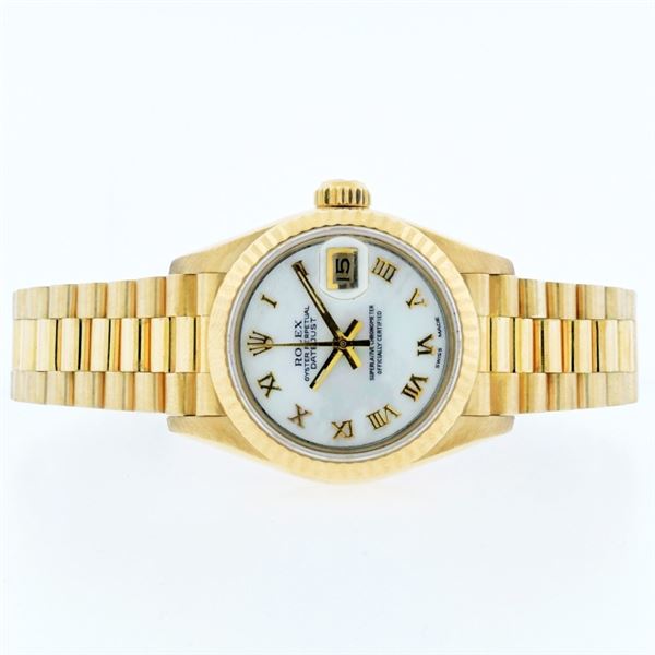 Rolex DateJust 18K Lady-President MOP 26 Watch