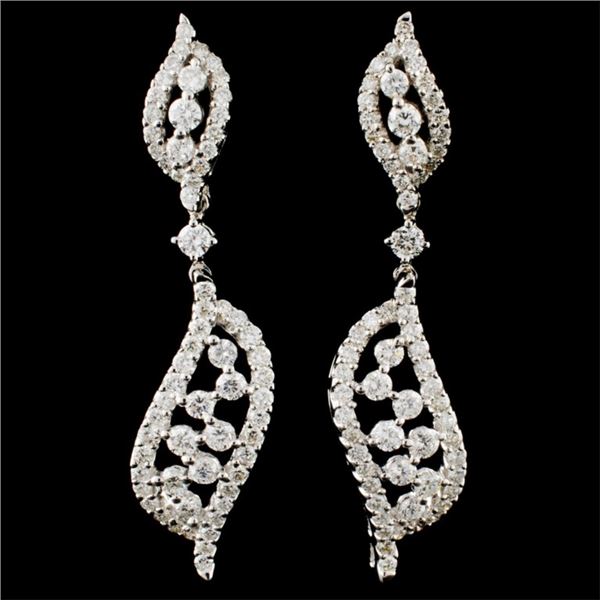 18K Gold 1.70ctw Diamond Earrings