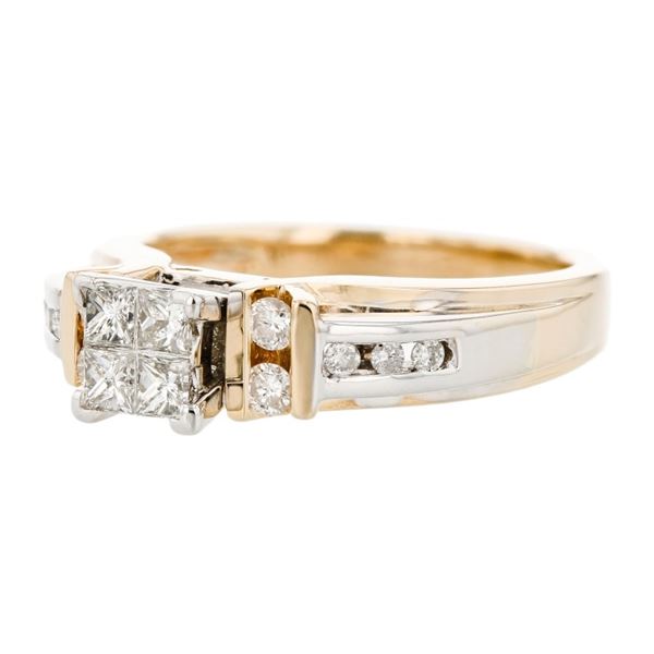 14K Yellow Gold 0.45ctw Diamond Ring