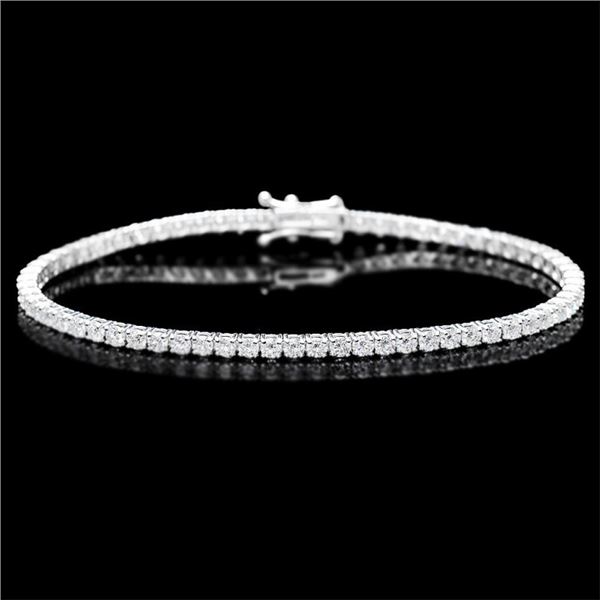 18K White Gold 5.00ctw Diamond Tennis Bracelet