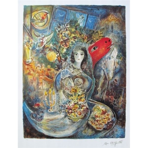 Marc Chagall BELLA Facsimile Signed Offset Litho