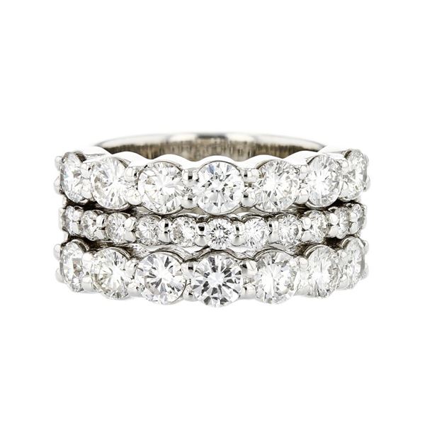 14K White Gold 2.50ctw Diamond Eternity Band Ring