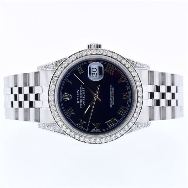 Rolex DateJust SS Roman 1.50ct Diamond 36 Watch