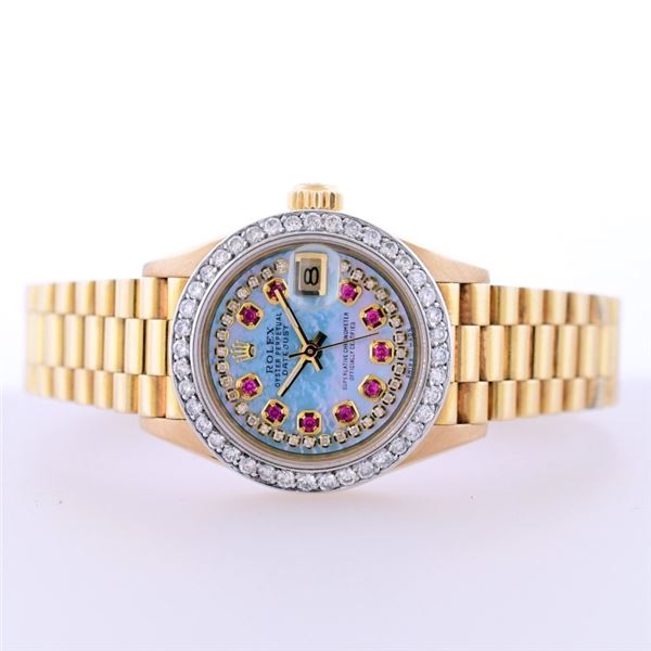 Rolex DateJust 18K Gold 1.00ct Diam 26 Wristwatch
