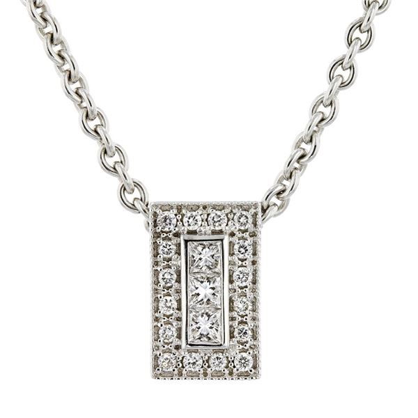 18K White Gold 0.60ctw Diamond Necklace