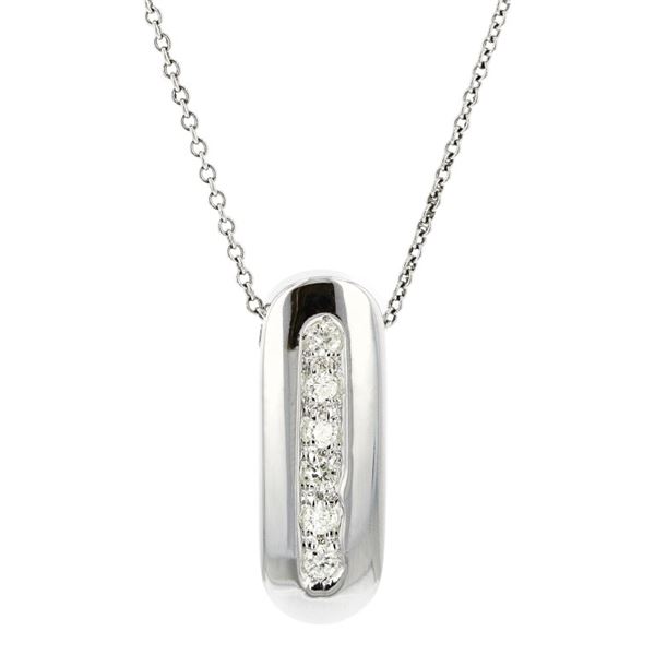 14K White Gold 0.15ctw Diamond Pendant