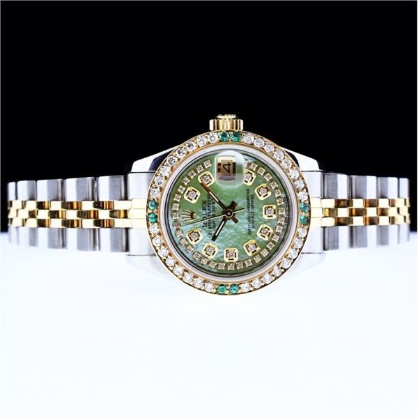 Rolex DateJust YG/SS 1.00ct Diamond 26 Wristwatch