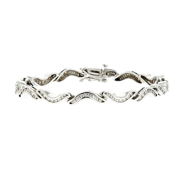 14K White Gold 1.00ct Diamond Bracelet