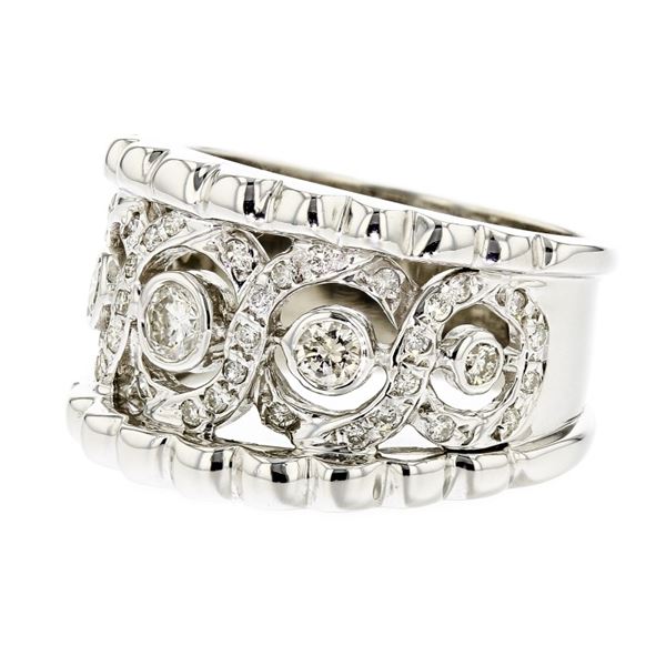 14K White Gold 0.65ct Diamond Ring