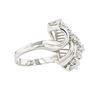 Image 3 : 14K White Gold 0.85ctw Diamond Cluster Ring