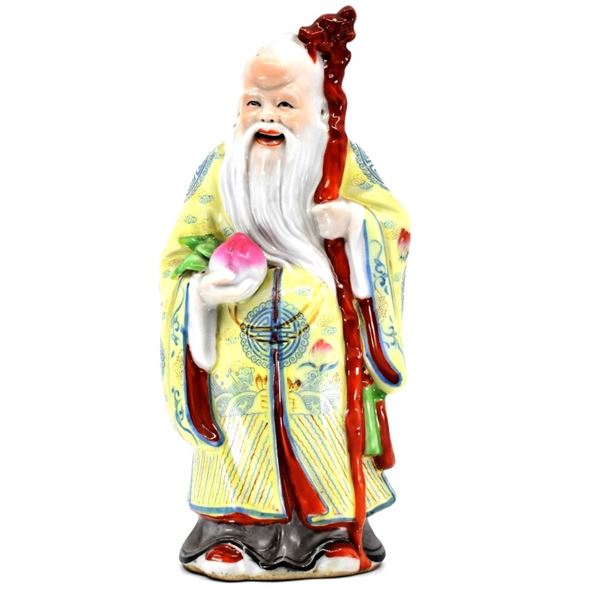 Vintage Chinese Porcelain Shoulao Longevity Figure
