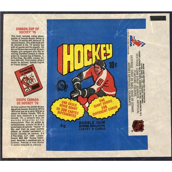1976-77 O-PEE -CHEE NHL HOCKEY WRAPPER