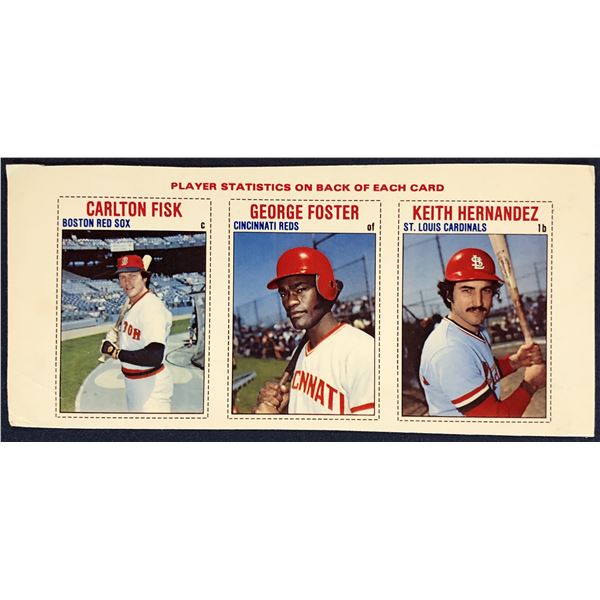 1979 HOSTESS BASEBALL PANEL - FISK/FOSTER/HERNANDEZ