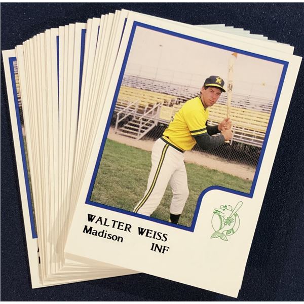 1986 PRO CARDS INC. MiLB MADISON MUSKIES TEAM SET - WALT WEISS