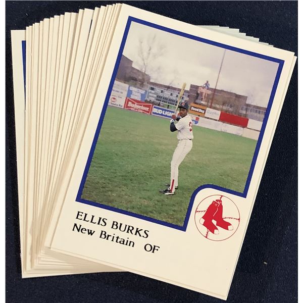 1986 PRO CARDS INC. MiLB NEW BRITAIN RED SOX TEAM SET - ELLIS BURKS