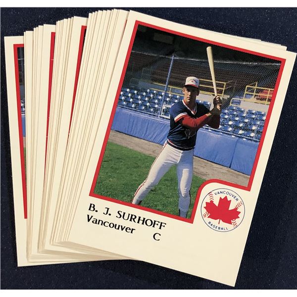 1986 PRO CARDS INC. MiLB VANCOUVER CANADIANS TEAM SET - B.J. SURHOFF