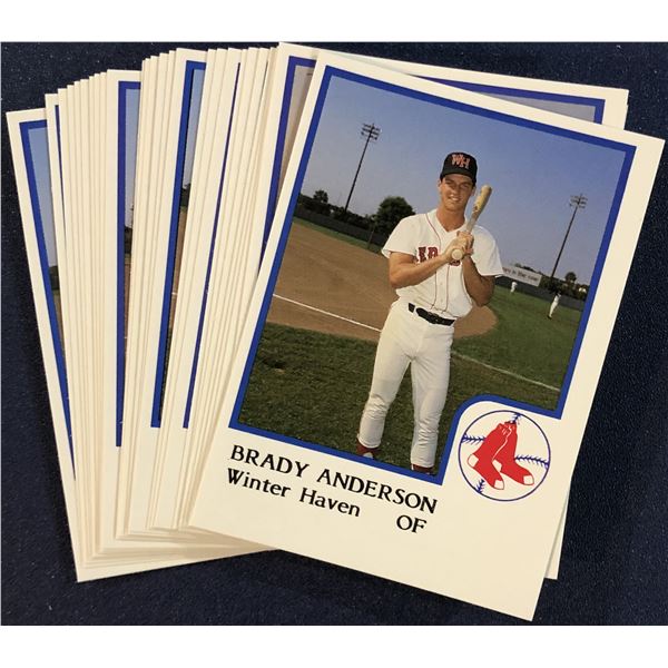 1986 PRO CARDS INC. MiLB WINTER HAVEN RED SOX TEAM SET - BRADY ANDERSON