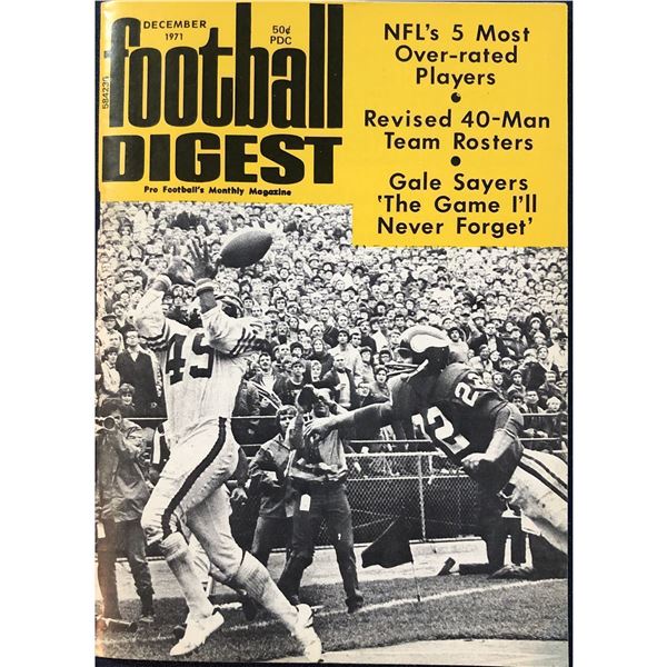 FOOTBALL DIGEST DECEMBER 1971