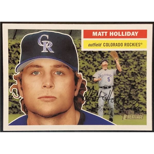 2005 TOPPS HERITAGE MATT HOLLIDAY ROOKIE CARD