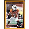 Image 1 : 2025 SCORE NFL FOOTBALL ORANGE VARIATION JAHDAE BARRON ROOKIE CARD