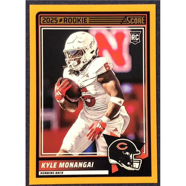 2025 SCORE NFL FOOTBALL ORANGE VARIATION KYLE MONANGAI ROOKIE CARD