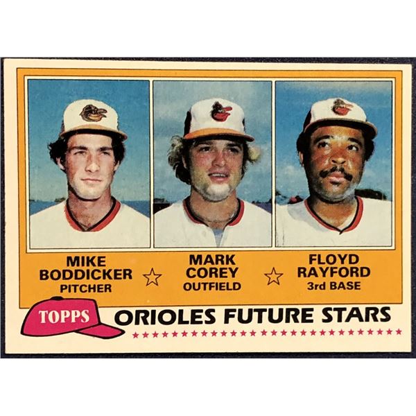 1981 TOPPS BASEBALL MIKE BODDICKER ROOKIE CARD