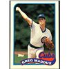 Image 1 : 1989 TOPPS BASEBALL GREG MADDUX (HOF)