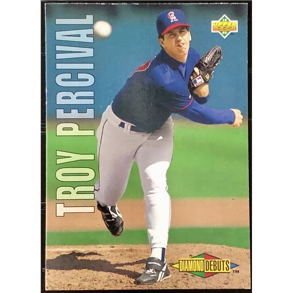1993 UPPER DECK TROY PERCIVAL (HOF) ROOKIE CARD