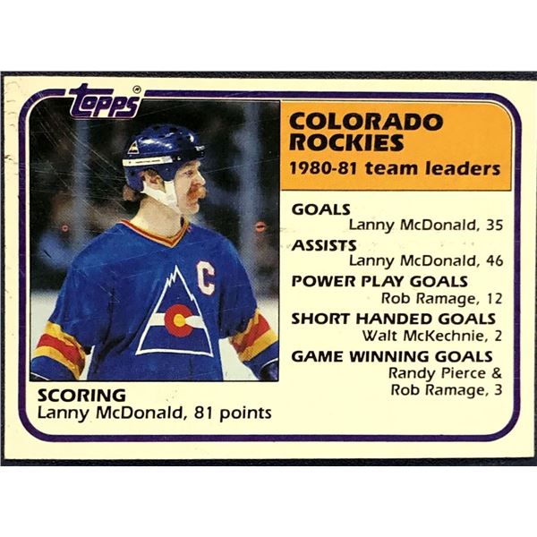 1981-82 TOPPS NHL LANNY McDONALD (HOF)