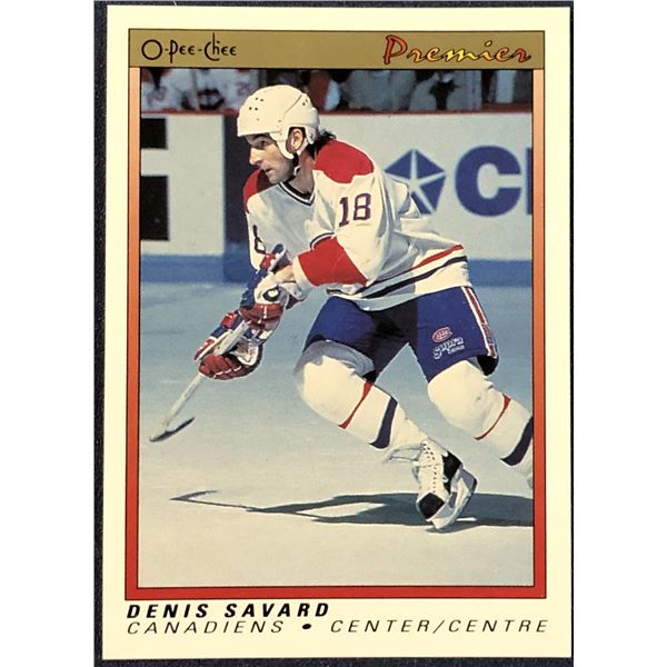 1990-91 O-PEE-CHEE PREMIER NHL DENIS SAVARD (HOF)