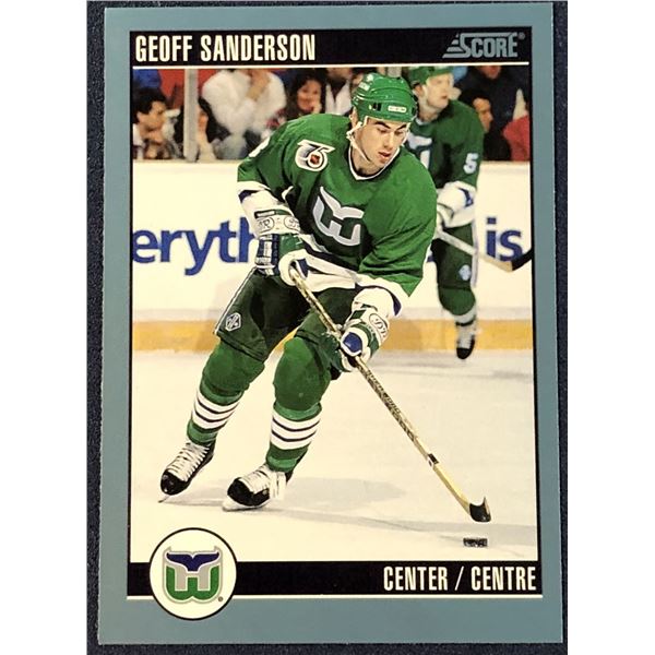 1992-93 SCORE NHL GEOFF SANDERSON ROOKIE CARD