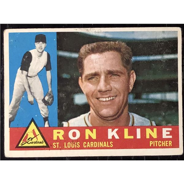1960 TOPPS GRAY BACKS RON KLINE