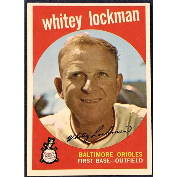 1959 TOPPS WHITE BACKS WHITEY LOCKMAN