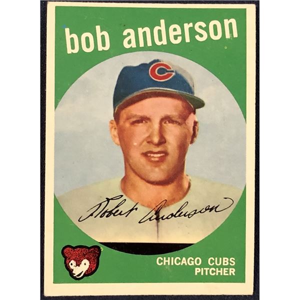 1959 TOPPS GRAY BACKS BOB ANDERSON ROOKIE CARD