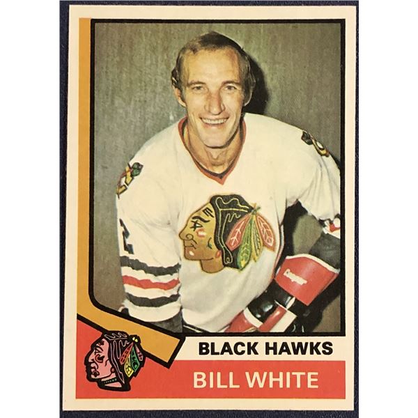 1974-75 TOPPS NHL BILL WHITE