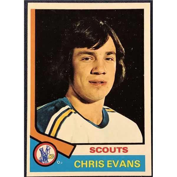 1974-75 TOPPS NHL CHRIS EVANS