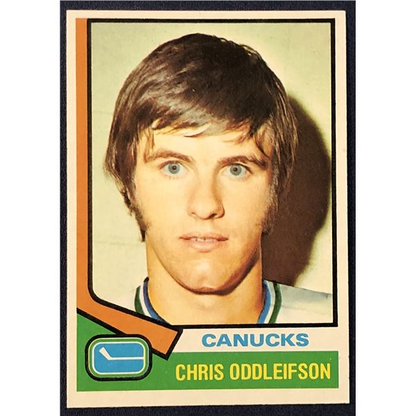 1974-75 TOPPS NHL CHRIS ODDLEIFSON ROOKIE CARD