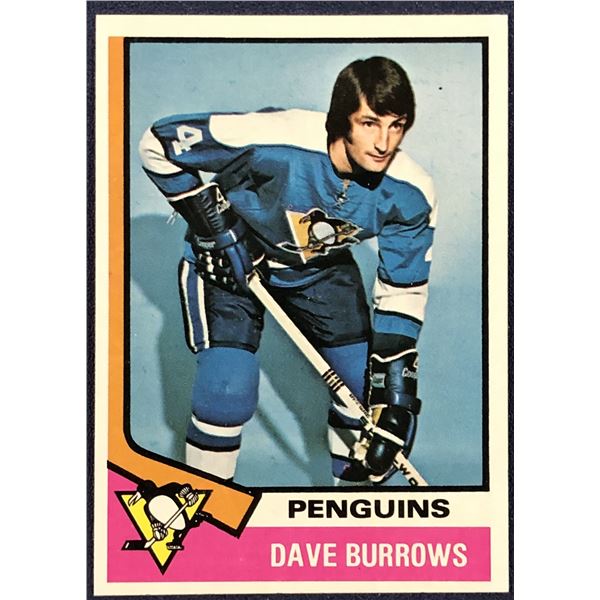 1974-75 TOPPS NHL DAVE BURROWS